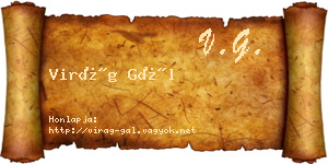 Virág Gál névjegykártya