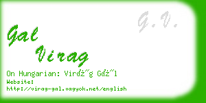 gal virag business card